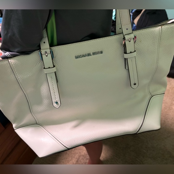MICHAEL Michael Kors Handbags - White leather Michael Kors large purse